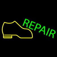 Yellow Boot Green Repair Neonskylt