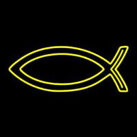 Yellow Christian Neonskylt