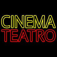 Yellow Cinema Red Teatro Neonskylt