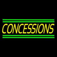 Yellow Concessions Green Line Neonskylt