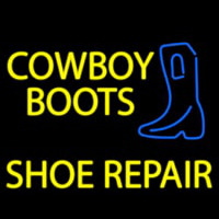 Yellow Cowboy Boots Shoe Repair Neonskylt