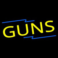 Yellow Guns Neonskylt