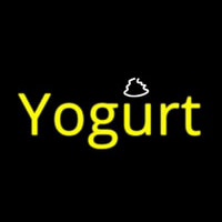 Yellow Horizontal Yogurt Neonskylt