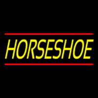 Yellow Horseshoe With Line Neonskylt