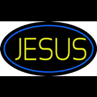 Yellow Jesus Neonskylt