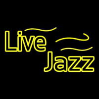 Yellow Live Jazz Neonskylt