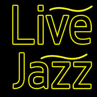 Yellow Live Jazz Neonskylt