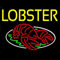 Yellow Lobster Neonskylt