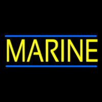 Yellow Marines Neonskylt