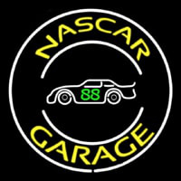 Yellow Nascar Garage Neonskylt