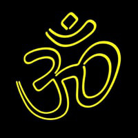 Yellow Om Neonskylt