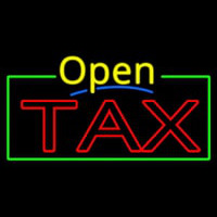 Yellow Open Double Stroke Ta  Neonskylt