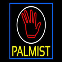 Yellow Palmist Block With Logo Neonskylt