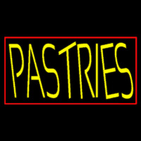 Yellow Pastries With Red Border Neonskylt
