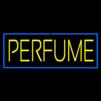 Yellow Perfume With Blue Border Neonskylt