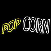 Yellow Pop White Corn Neonskylt