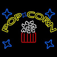 Yellow Popcorn Logo Neonskylt