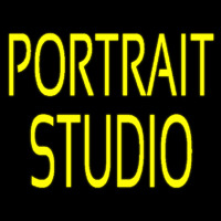 Yellow Portrait Studio Neonskylt
