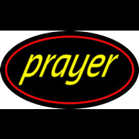 Yellow Prayer With Border Neonskylt