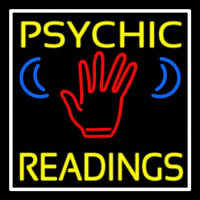 Yellow Psychic Readings With Palm Neonskylt