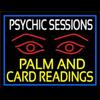Yellow Psychic Sessions With Red Eye Neonskylt