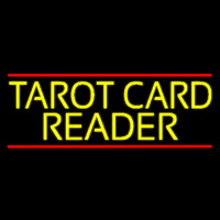 Yellow Tarot Card Reader Block Neonskylt