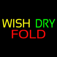 Yellow Wash Dry Fold Neonskylt