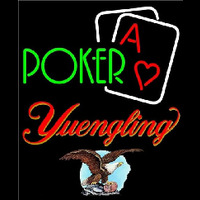 Yuengling Green Poker Beer Sign Neonskylt