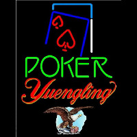 Yuengling Green Poker Red Heart Beer Sign Neonskylt