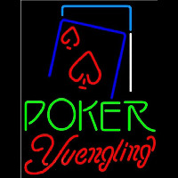 Yuengling Green Poker Red Heart Beer Sign Neonskylt