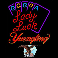 Yuengling Lady Luck Series Beer Sign Neonskylt