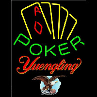 Yuengling Poker Yellow Beer Sign Neonskylt