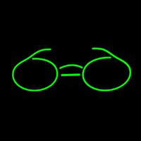 Green Glasses Logo Neonskylt