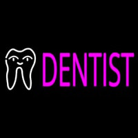Pink Dentist Logo Neonskylt