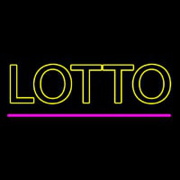 Double Stroke Yellow Lotto Neonskylt