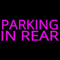 Pink Parking In Rear Neonskylt