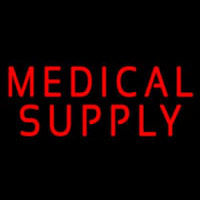 Red Medical Supply Neonskylt