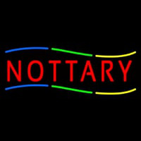 Multi Colored Notary Neonskylt
