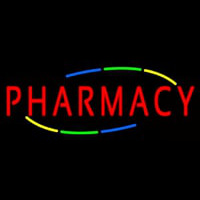 Multi Colored Deco Style Pharmacy Neonskylt