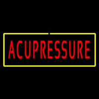 Red Acupressure With Yellow Border Neonskylt