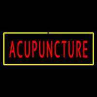 Red Acupuncture Yellow Neonskylt