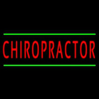 Red Chiropractor Green Lines Neonskylt