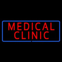 Red Medical Clinic Blue Border Neonskylt