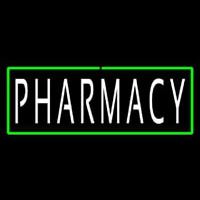 White Pharmacy Green Neonskylt