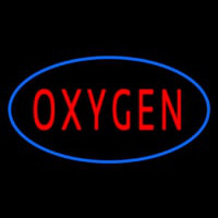 O ygen Oval Blue Neonskylt