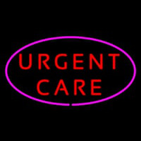 Urgent Care Oval Pink Neonskylt
