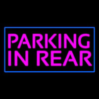 Parking In Rear Blue Rectangle Neonskylt