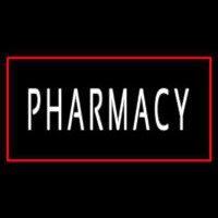 White Pharmacy Red Border Neonskylt