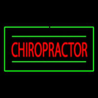 Chiropractor Rectangle Green Neonskylt