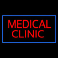 Medical Clinic Rectangle Blue Neonskylt